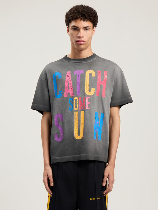 PALM ANGELS Catch Some Sun T-Shirt BLACK - MULTICOLOR PMAA109F25JER001