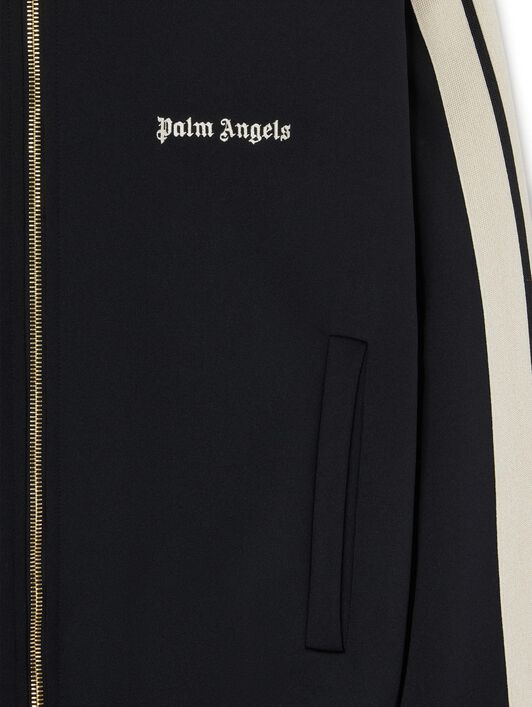 PALM ANGELS Classic Logo Track Bomber Jkt BLACK OFF WHITE PWBD050C99FAB001