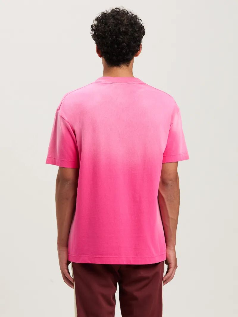 PALM ANGELS  Paradise T-Shirt FUCHSIA - OFF WHITE PMAA001S25JER001