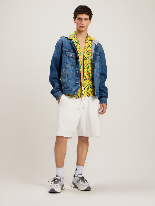 Curved Logo Denim Jacket PALM ANGELS Curved Logo Denim Jacket MEDIUM BLUE MELANGE GREY PMYE05CS26DEN005