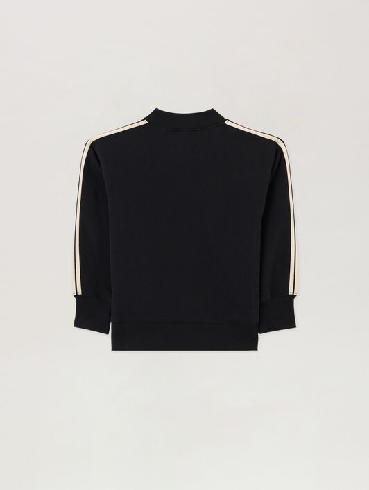 PALM ANGELS Minitrack Crewneck NERO/BLACK PBBA012S26FLE005