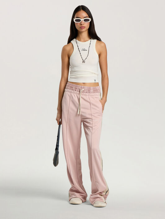 Classic Logo Track Loose Pants PALM ANGELS Classic Logo Track Loose Pants ROSE PINK - OFF WHITE PAWCJ05F26FB01