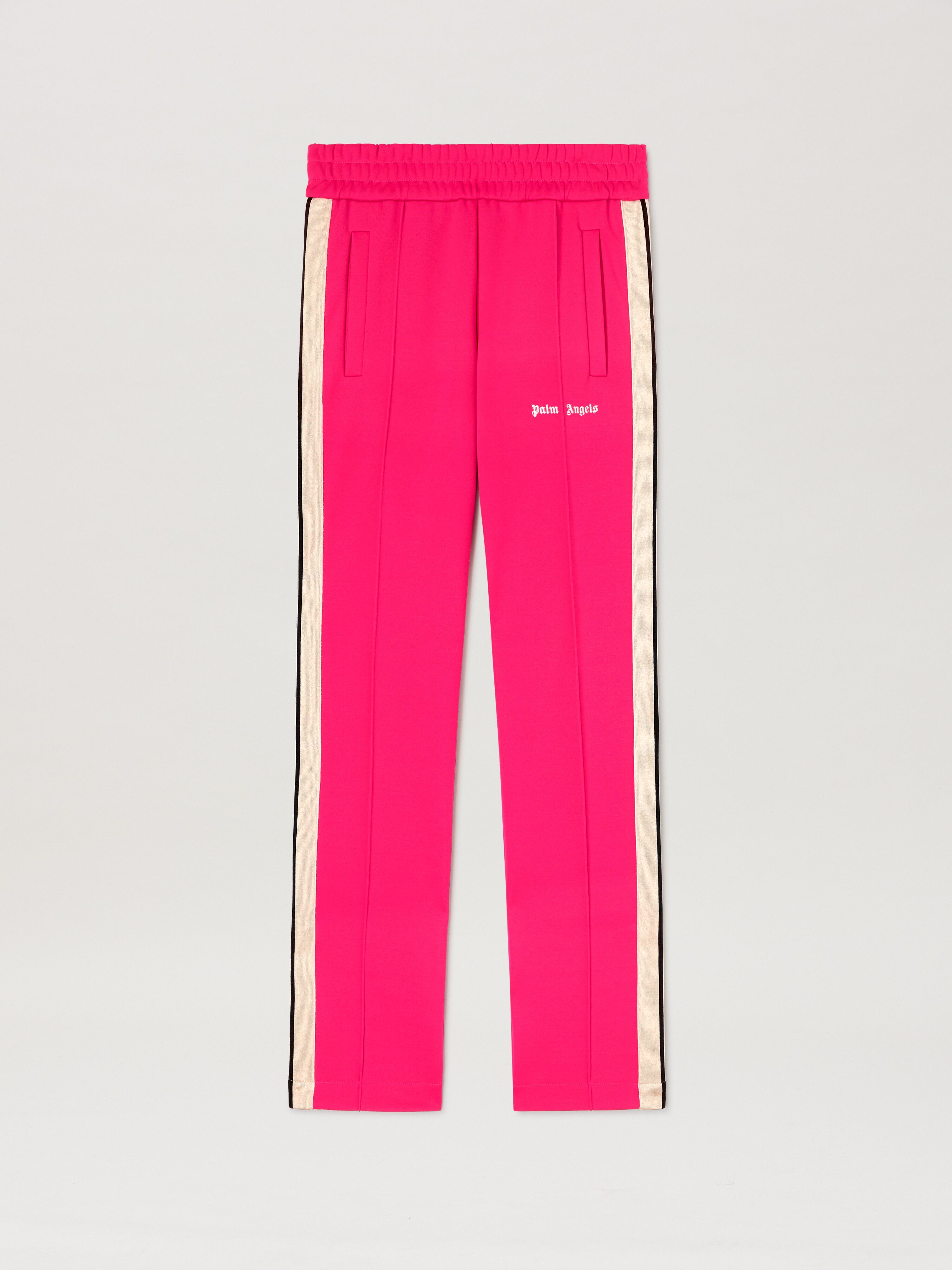 PALM ANGELS  Jogginghose mit klassischem Logo-Stickerei FUCHSIA - OFF WHITE PWCJ001S25FAB001