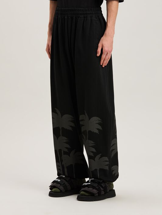 PALM ANGELS  Palms print sweatpants VINTAGE BLACK - VINTAGE BLACK PMCH025S25FLE001