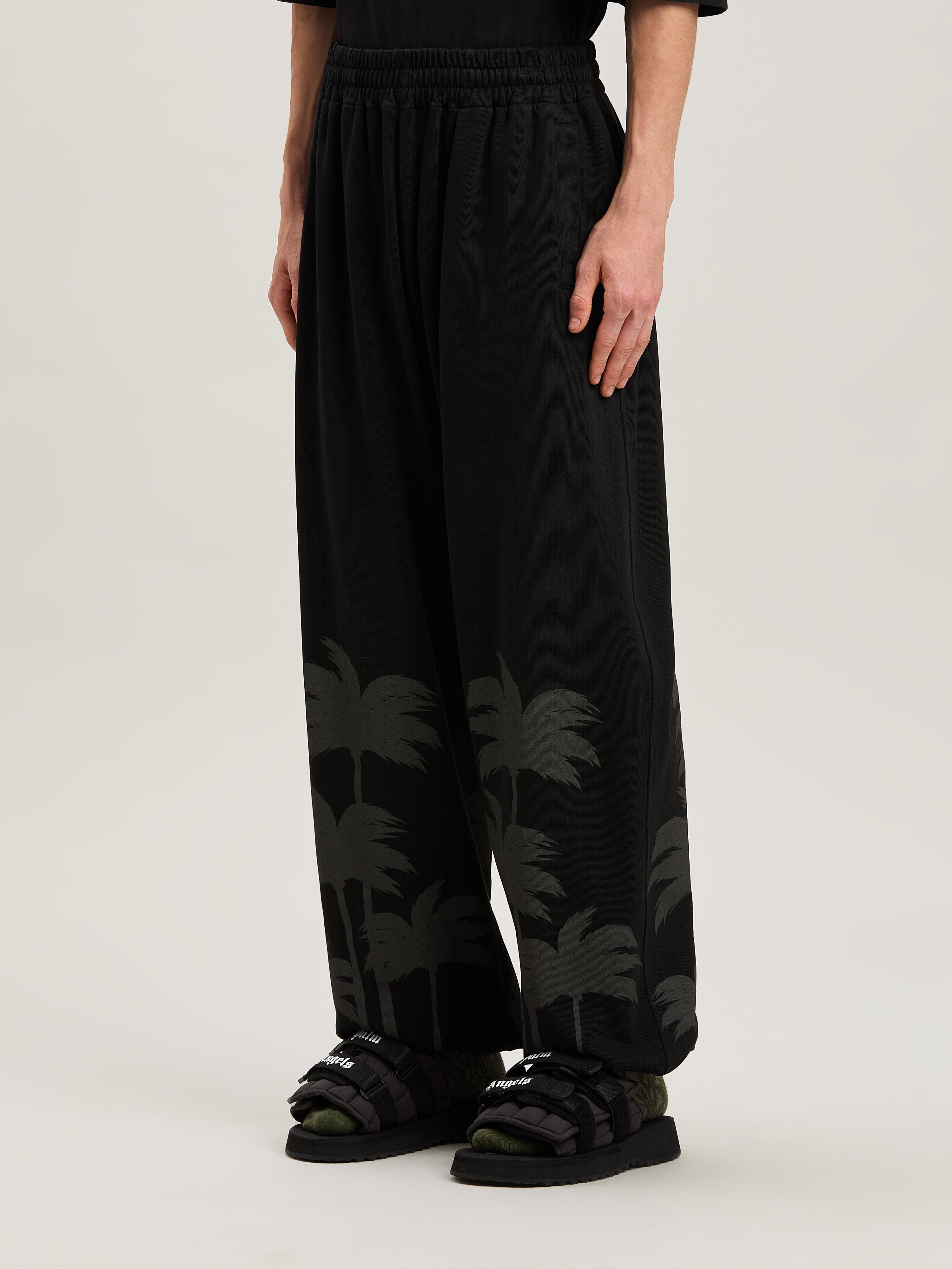 PALM ANGELS  Palms print sweatpants VINTAGE BLACK - VINTAGE BLACK PMCH025S25FLE001