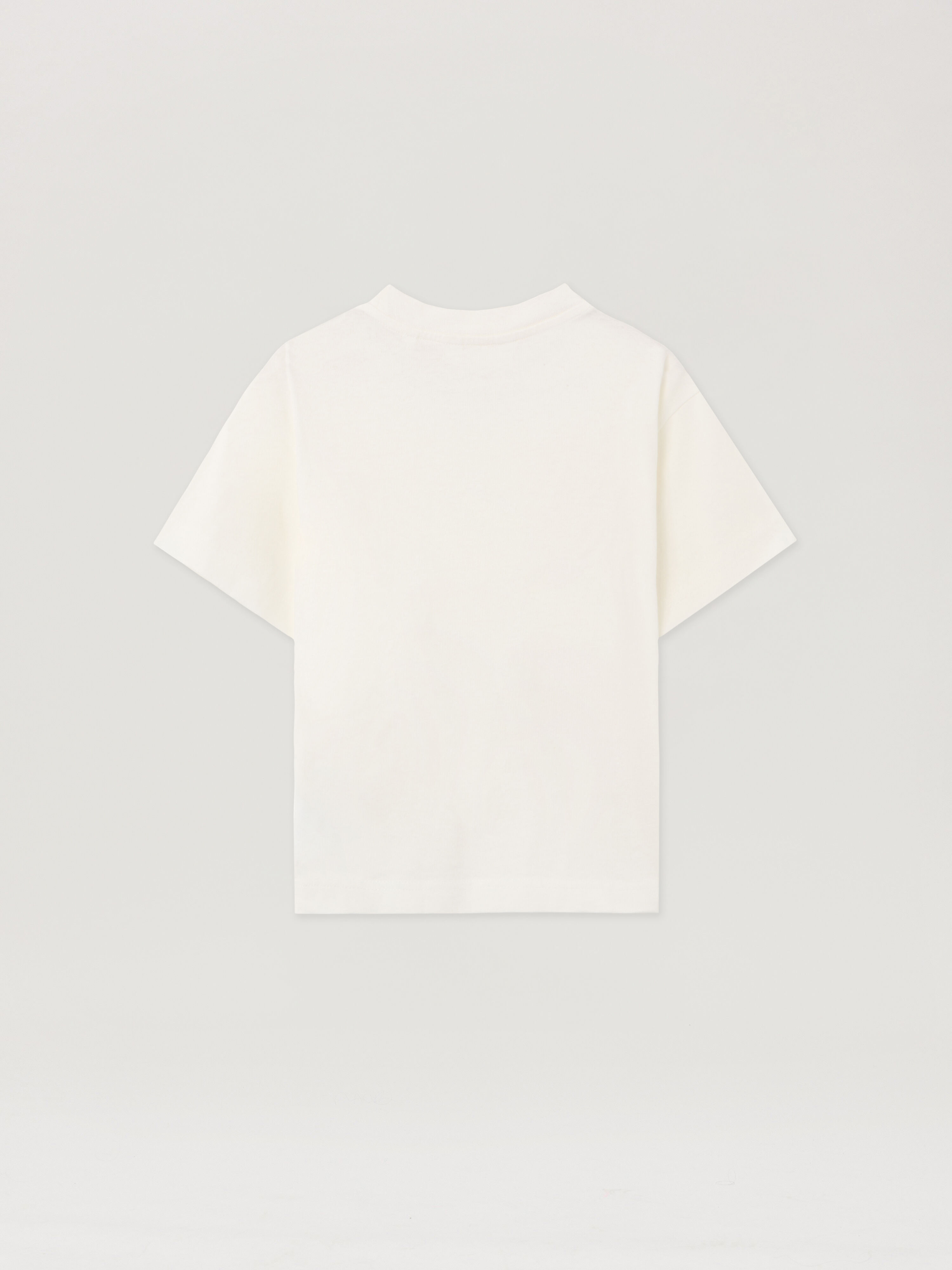 PALM ANGELS Neck Logo Reg.Tshirt S/S OFF WHITE - LIGHT BLUE PBAA003F25JER002