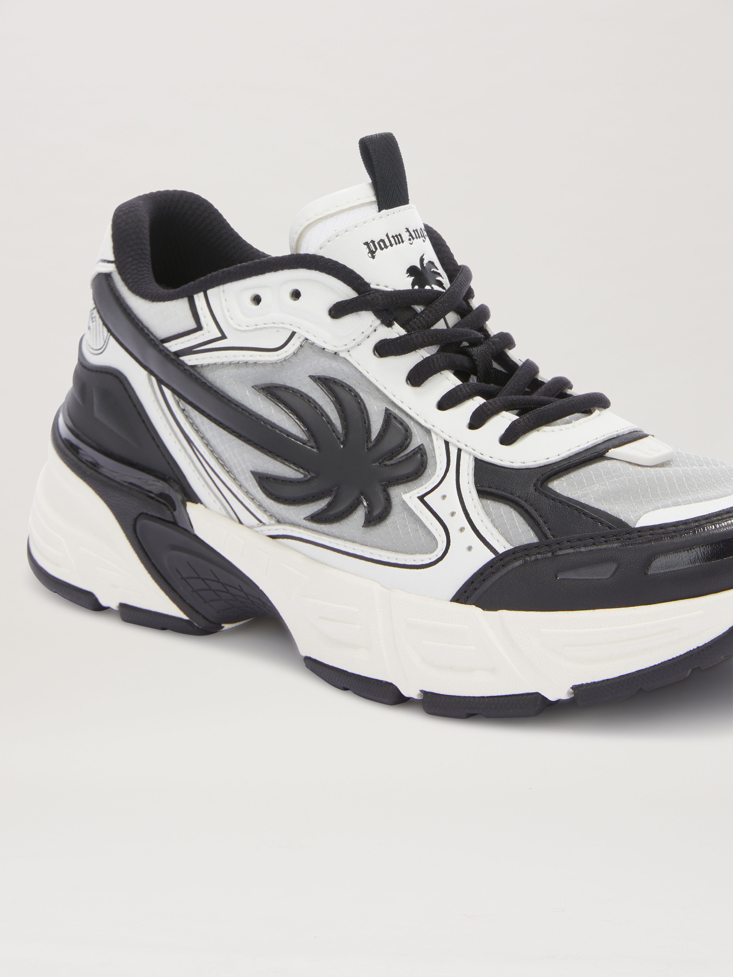 PALM ANGELS  PA 4 Leder Sneaker BLACK - WHITE PMIA102S25FAB001