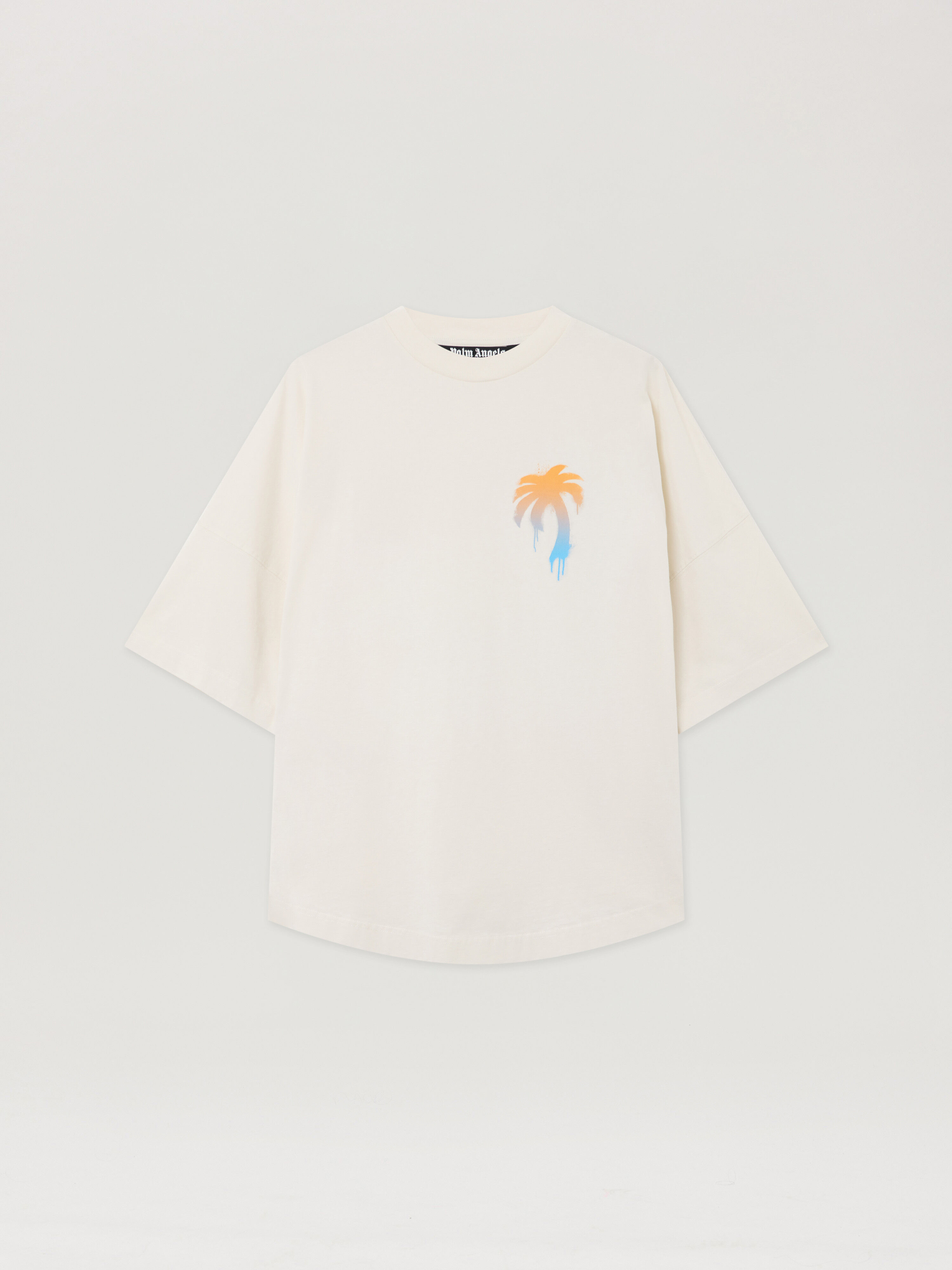 PALM ANGELS I Love Pa Over T-Shirt OFF WHITE BLACK PMAA10BS26JER003