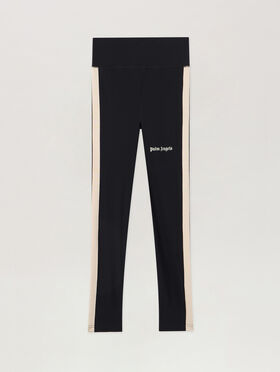 PALM ANGELS Classic Logo Track Leggings BLACK OFF WHITE PWVG001S26FAB001