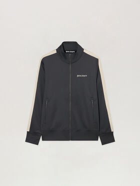 PALM ANGELS Classic Logo Track Jacket DARK GREY OFF WHITE PMBD058S26FAB001