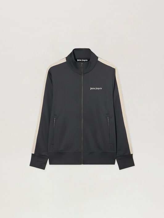 PALM ANGELS Classic Logo Track Jacket DARK GREY OFF WHITE PMBD058S26FAB001