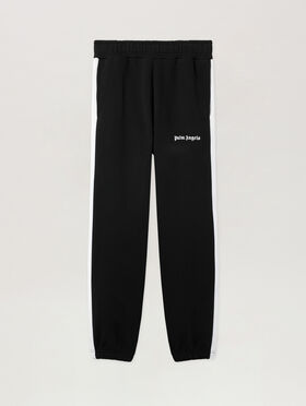 PALM ANGELS Track Sweatpants BLACK WHITE PWCH006C99FLE002