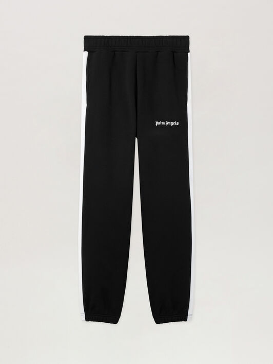 PALM ANGELS Track Sweatpants BLACK WHITE PWCH006C99FLE002