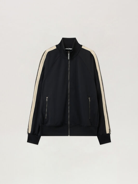 PALM ANGELS Performance Zip-Up Track Jacket BLACK - ORANGE PMBD08FF25FAB001
