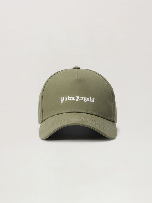 PALM ANGELS Classic Logo Corduroy Cap MILITARY OFF WHITE PMLB104S26FAB005