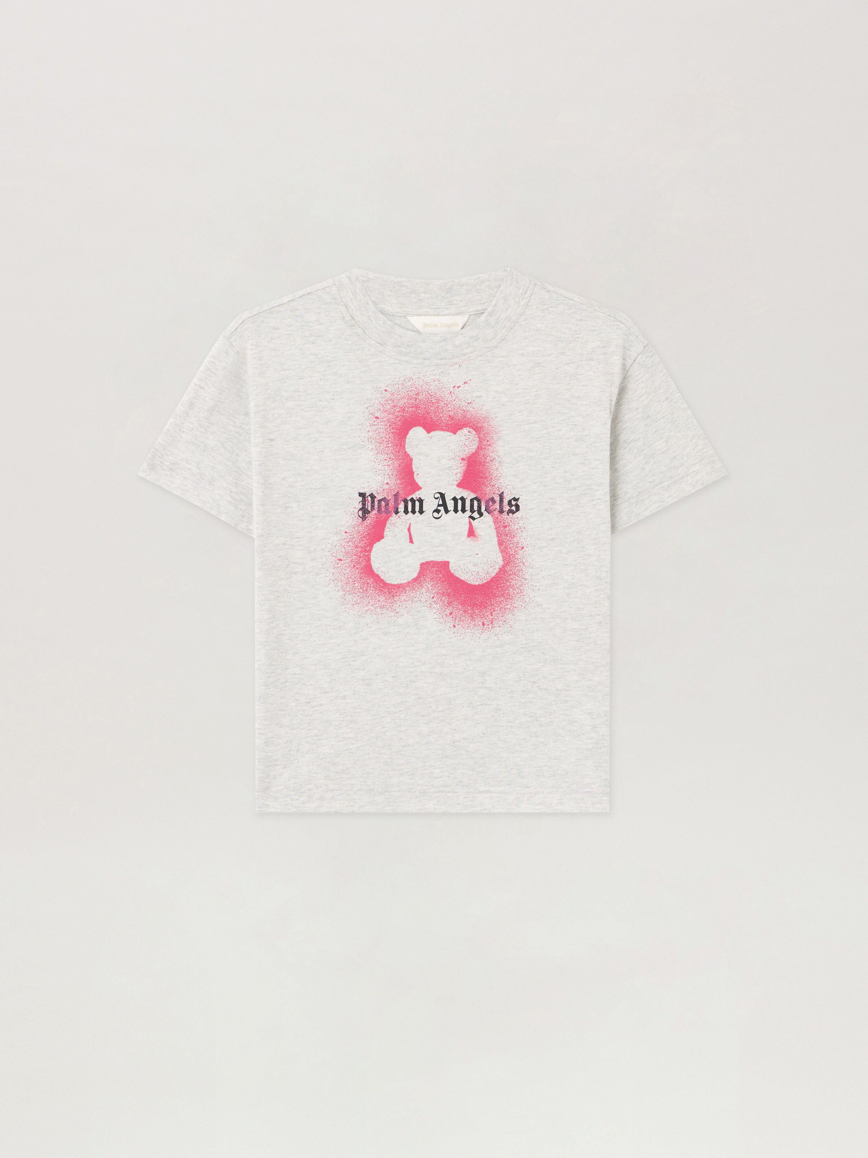 PALM ANGELS Spray Bear T-Shirt GRIGIO MELANGE/MELANGE GRAY PGAA002S26JER007