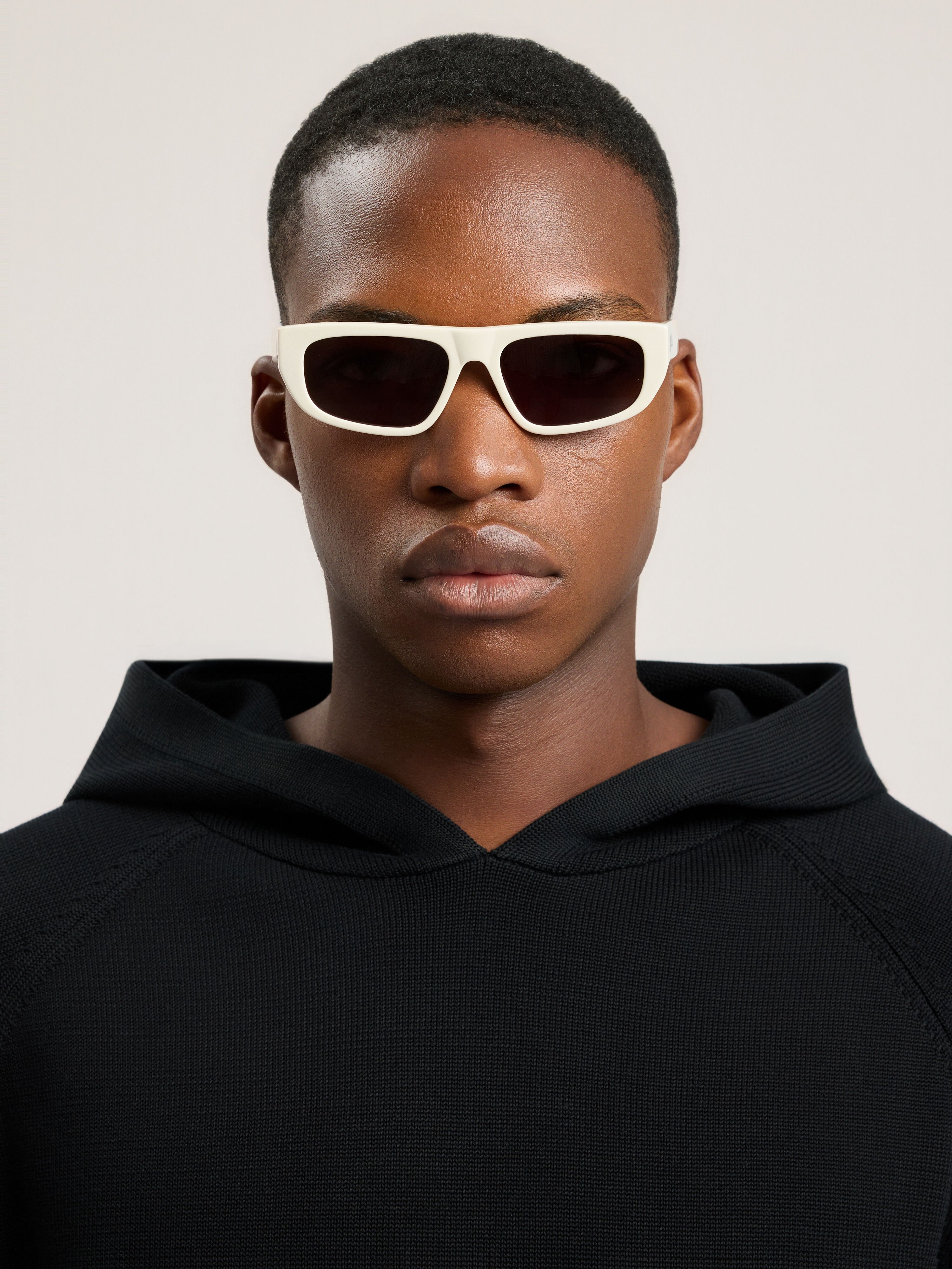Ventura Black Lens Sunglasses PALM ANGELS Ventura Black Lens Sunglasses SHINY WHITE PA1024010754