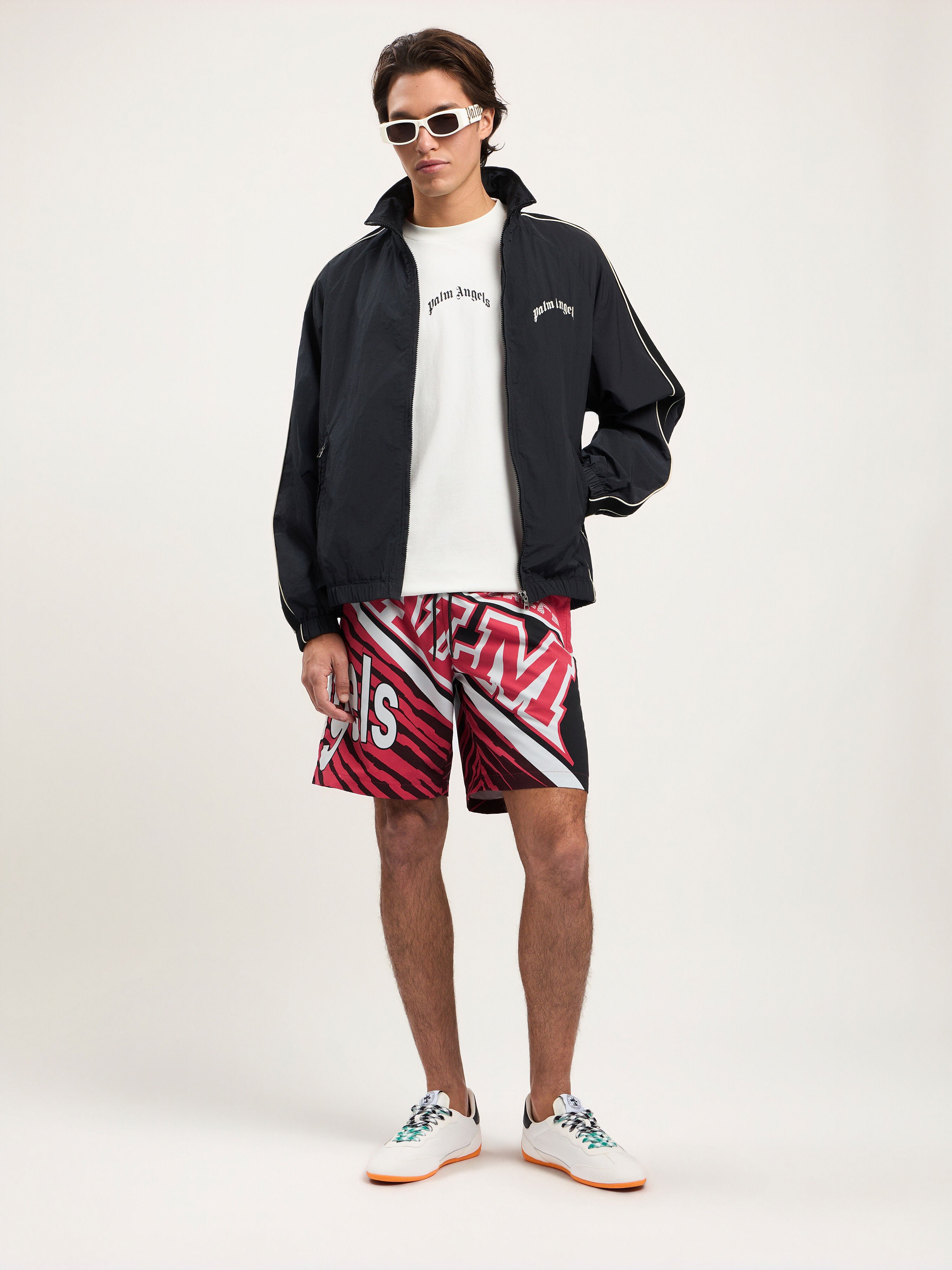 Classic Logo Over T-Shirt in OFF WHITE BLACK for Men | Palm Angels®