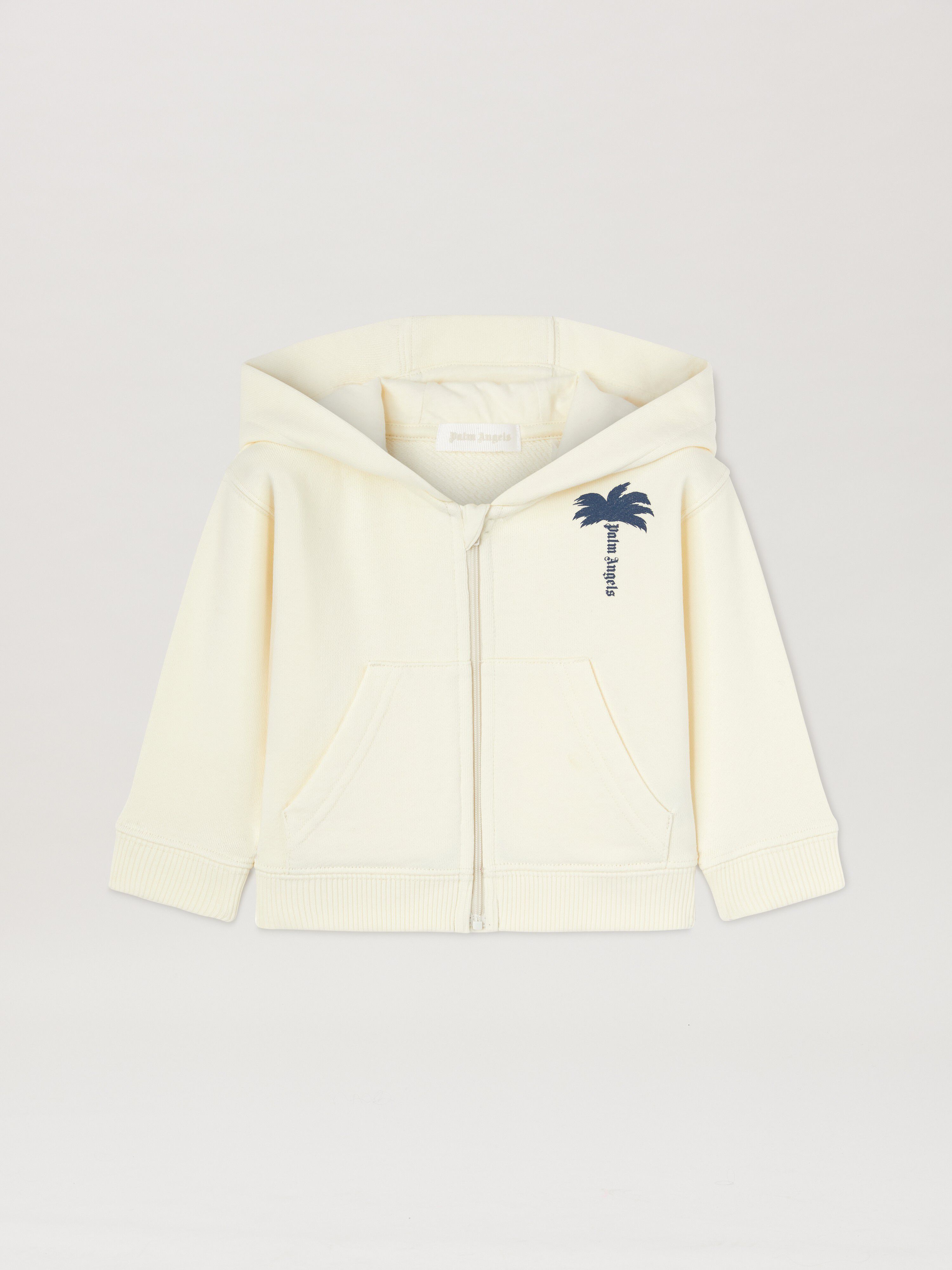 PALM ANGELS  The Palm zippered hoodie BUTTER BLUE PBXV001S25FLE001