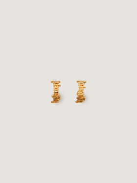 PALM ANGELS Classic Logo Earrings GOLD - GOLD PWOD039F25MAT001