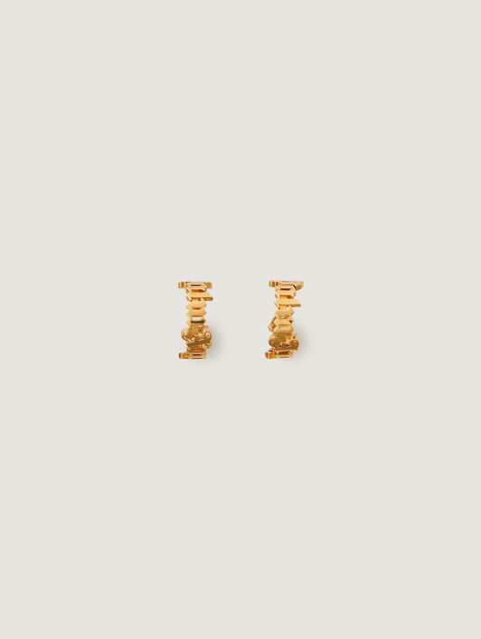 PALM ANGELS Classic Logo Earrings GOLD - GOLD PWOD039F25MAT001