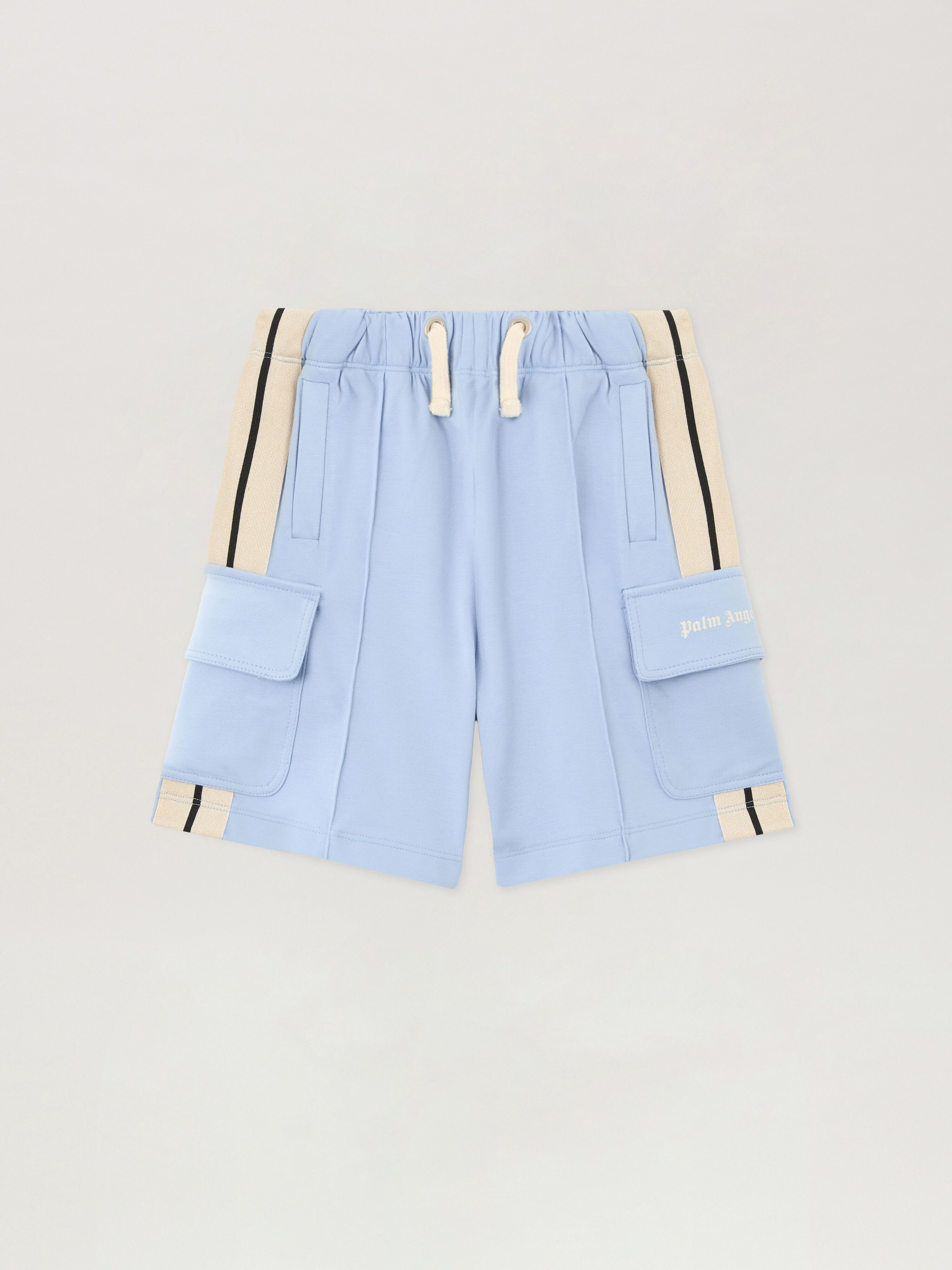 PALM ANGELS Track Cargo Shorts BLU BIMBO/ BABY BLUE PBCL004S26FLE001