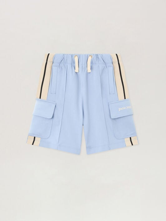 Track Cargo Shorts PALM ANGELS Track Cargo Shorts BLU BIMBO/ BABY BLUE PBCL004S26FLE001