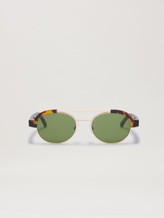 PALM ANGELS  Artesia sunglasses HAVANA GREEN PERI10CS25PLA001