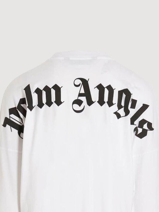 Classic Logo Over Tee L/S PALM ANGELS Classic Logo Over Tee L/S WHITE BLACK PMAB001C99JER004
