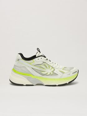PALM ANGELS  PA4 fluo runner BLACK - WHITE PMIA099S25LEA002