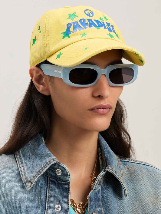 PALM ANGELS  Paradise baseball cap YELLOW - BLUE PMLB108S25FAB003