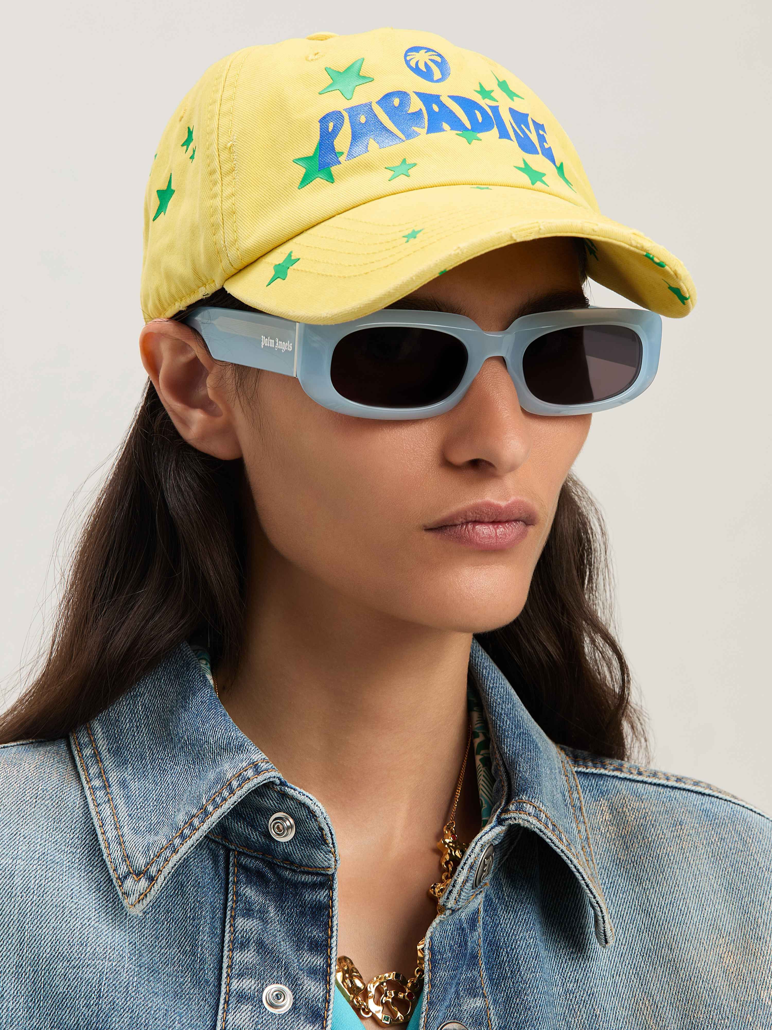 PALM ANGELS  Paradise baseball cap YELLOW - BLUE PMLB108S25FAB003