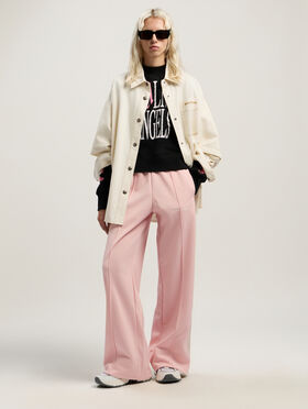 PALM ANGELS Classic Logo Tonal Track Pants PINK - OFF WHITE PWCJ031F25FAB002