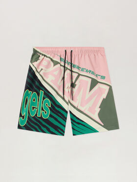 PALM ANGELS Racing Swimshorts PINK GREEN PMFD01BS26FAB001