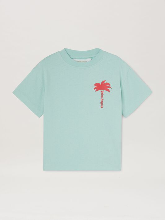 PALM ANGELS  The Palm T-Shirt MINT CHERRY PGAA002S25JER001