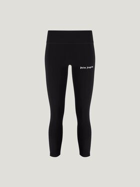 PALM ANGELS Training Track Leggings BLACK WHITE PWVG001C99FAB002