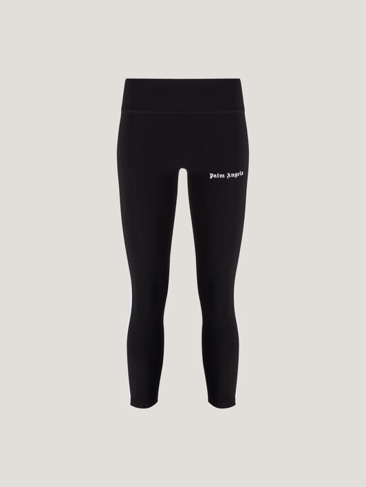 PALM ANGELS Training Track Leggings BLACK WHITE PWVG001C99FAB002