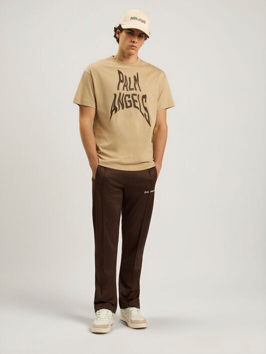 Classic Logo Track Pants PALM ANGELS Classic Logo Track Pants BROWN - OFF WHITE PAMCJ02F26FB01