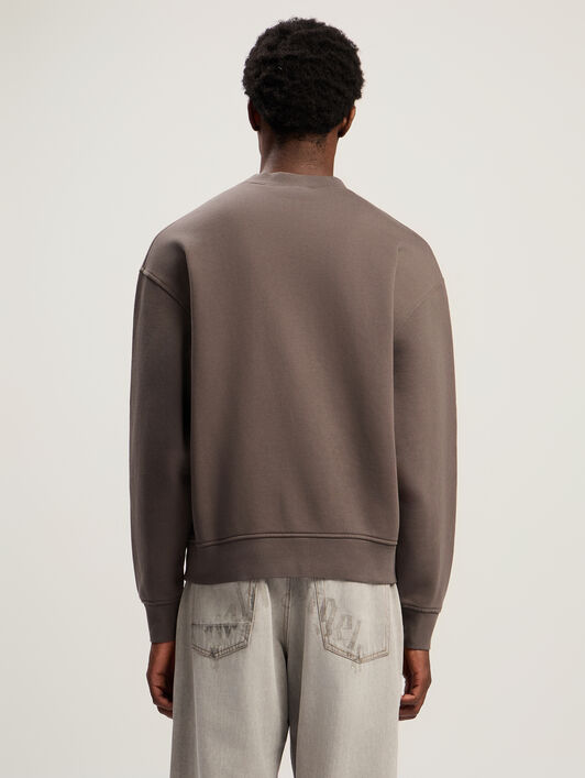 Bear In Mind Crewneck Sweatshirt PALM ANGELS Bear In Mind Crewneck Sweatshirt DARK GREY - BROWN PMBA08HF25FLE004