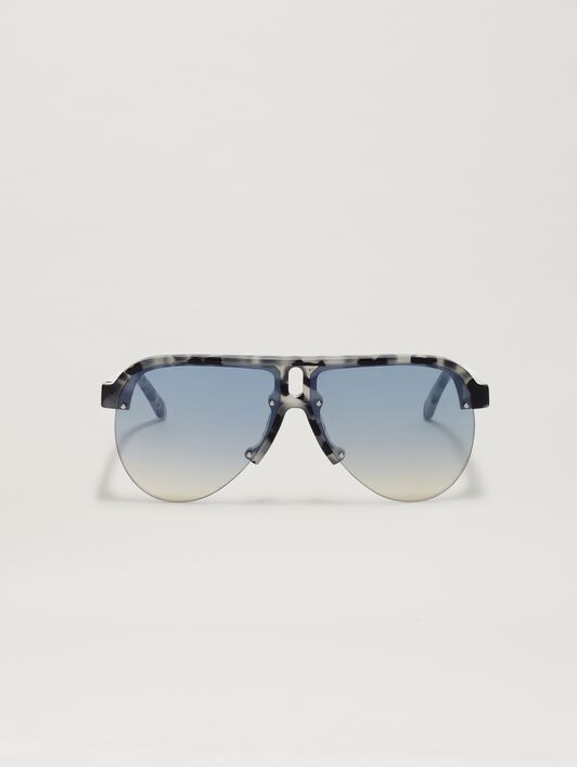 PALM ANGELS  Trinity sunglasses HAVANA BLACK BLUE GRADIENT ELECTRIC PERI10BS25PLA001