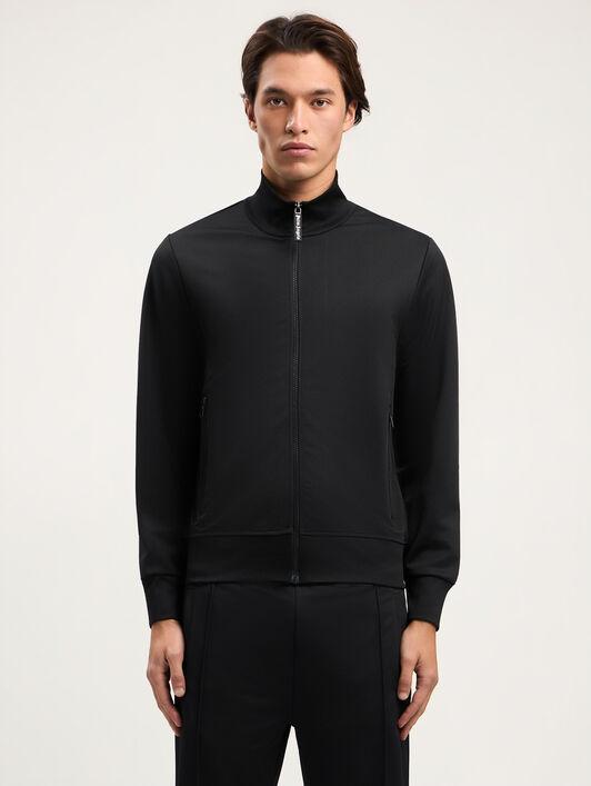 PALM ANGELS Curved Logo Track Jacket BLACK OFF WHITE PMBD089S26FAB001