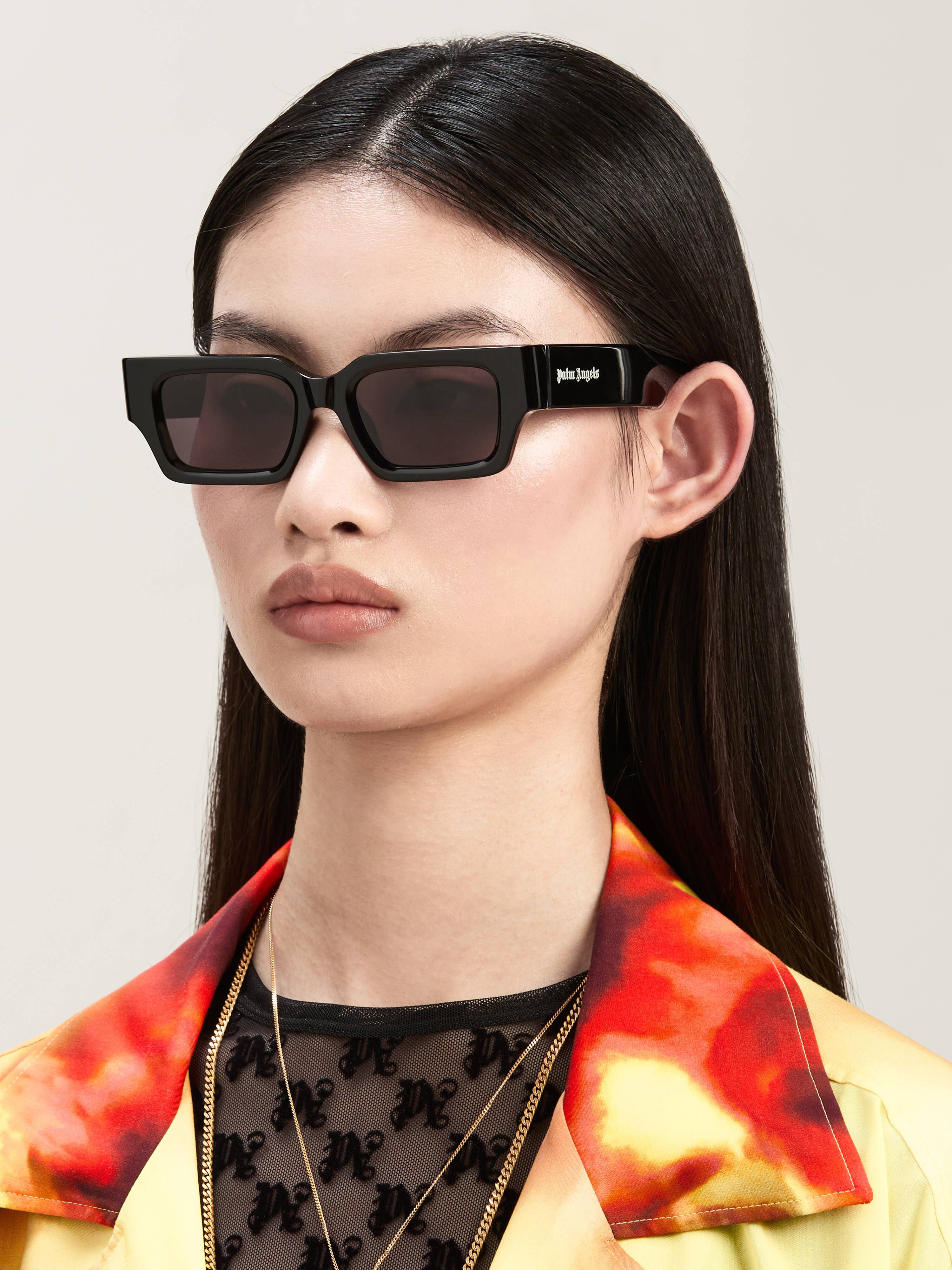 PALM ANGELS  Hyde sunglasses BLACK - DARK GREY PERI086C99PLA001
