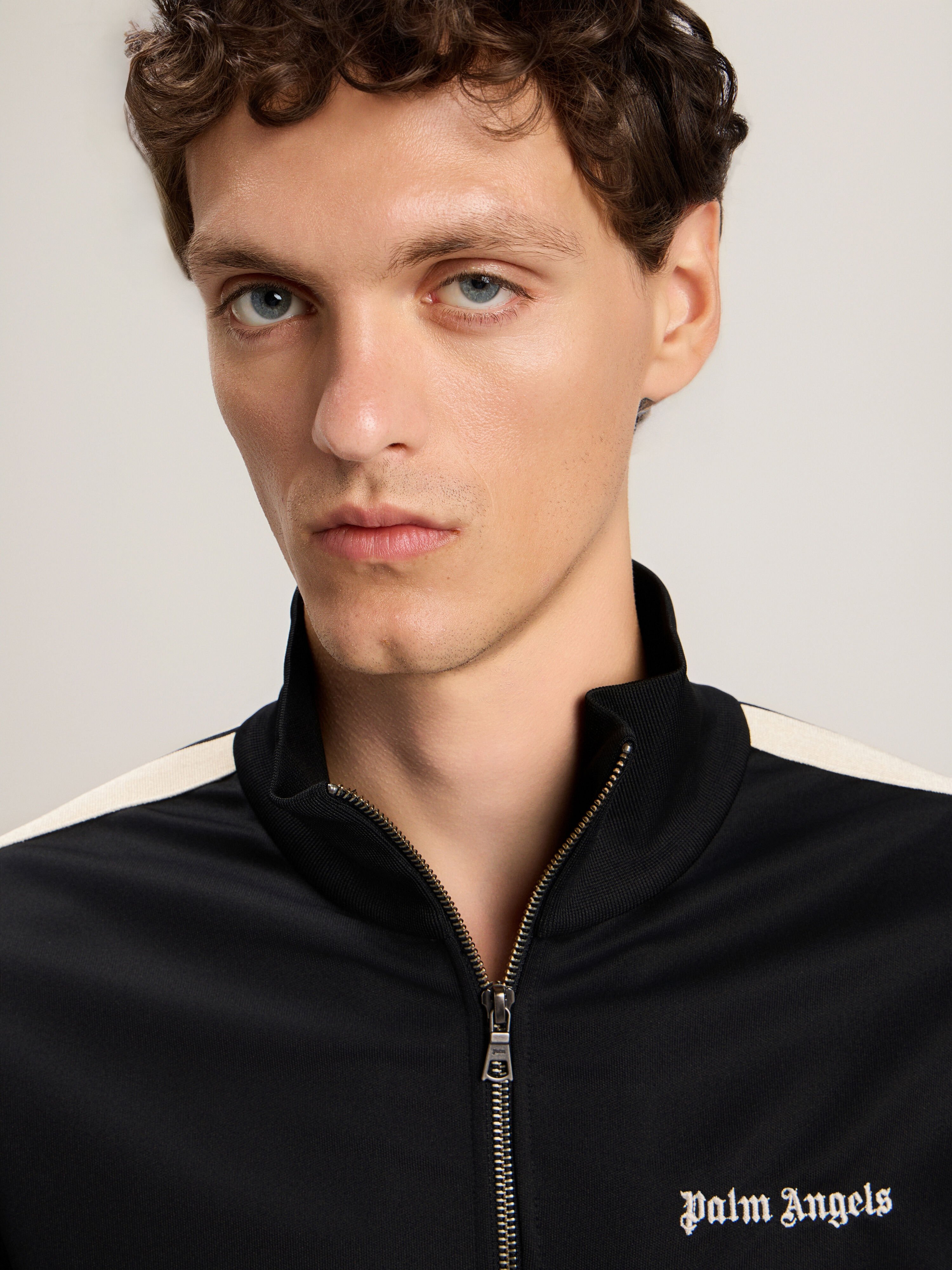 PALM ANGELS Classic Logo Track Jacket BLACK OFF WHITE PMBD058S26FAB001