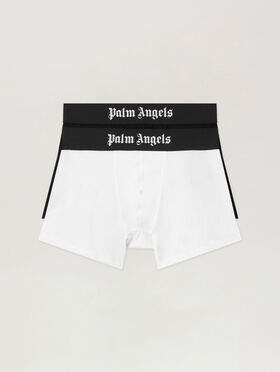 PALM ANGELS Boxer Bipack WHITE BLACK PMUH003C99FAB003