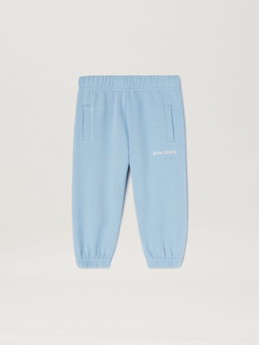 PALM ANGELS  Logo sweatpants LIGHT BLUE OFFWHITE PBXD001S25FLE005