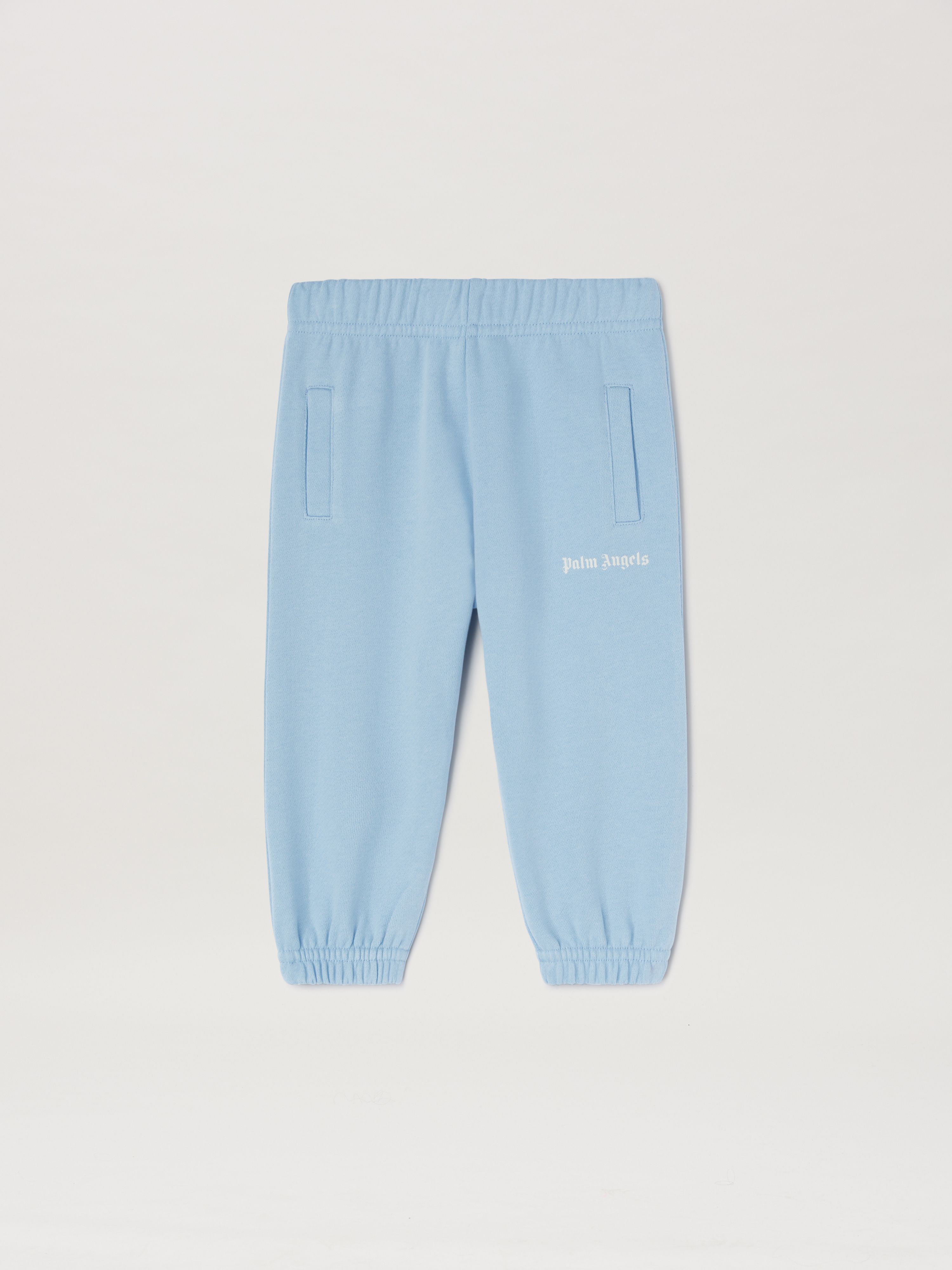 PALM ANGELS  Logo sweatpants LIGHT BLUE OFFWHITE PBXD001S25FLE005