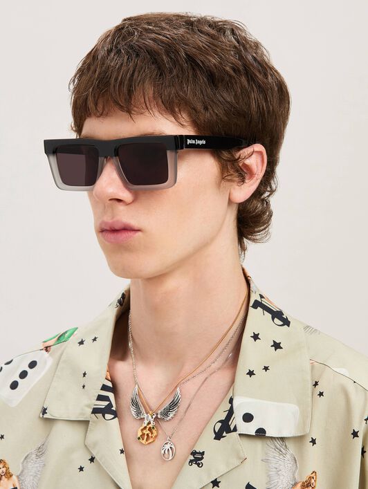 PALM ANGELS  Napa sunglasses BLACK/GREY DARK GREY PERI109S25PLA001