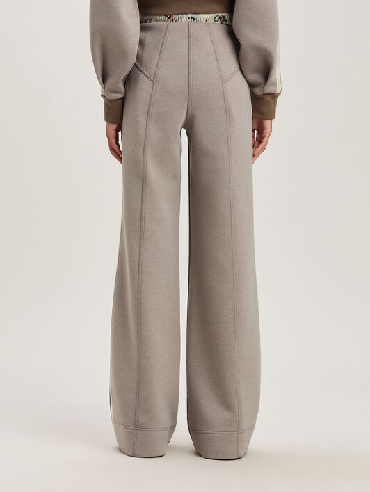 PALM ANGELS  Neoprene Track Pants TAUPE - OFF WHITE PWCA153S25FAB001