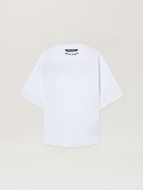 PALM ANGELS Classic Logo Over Tee WHITE BLACK PMAA002C99JER001