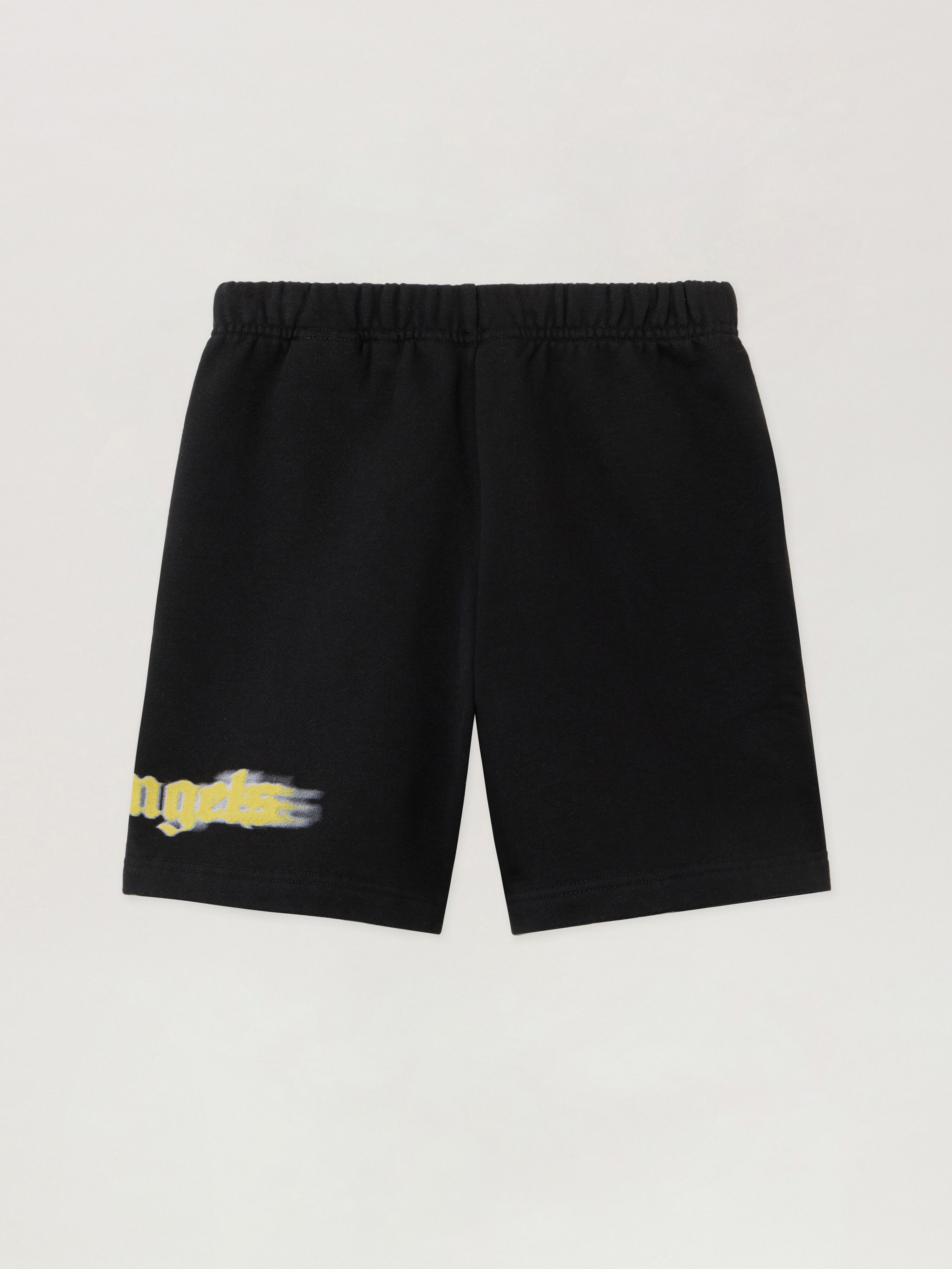 PALM ANGELS Blurred Logo Reg.Sweatshort BLACK - OCHER YELLOW PBCI006F25FLE001
